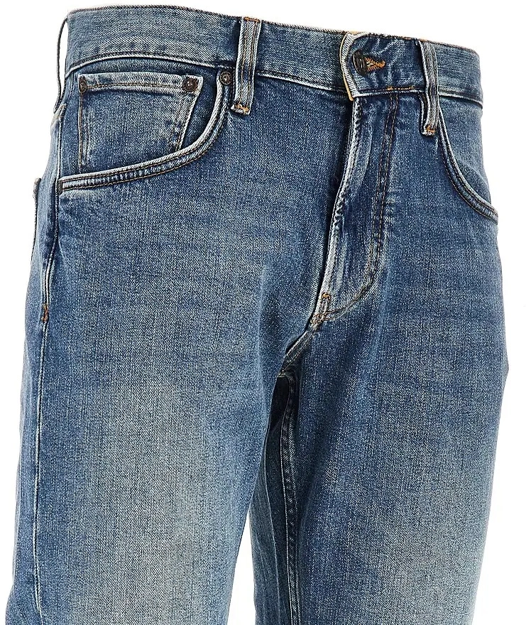 Blugi Emporio Armani albastri din denim - Img 2