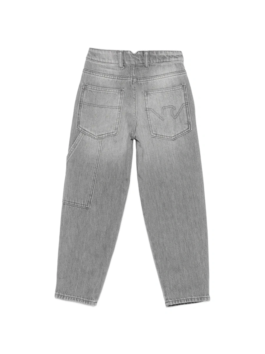 Blugi EMPORIO ARMANI KIDS gri din denim - Img 4
