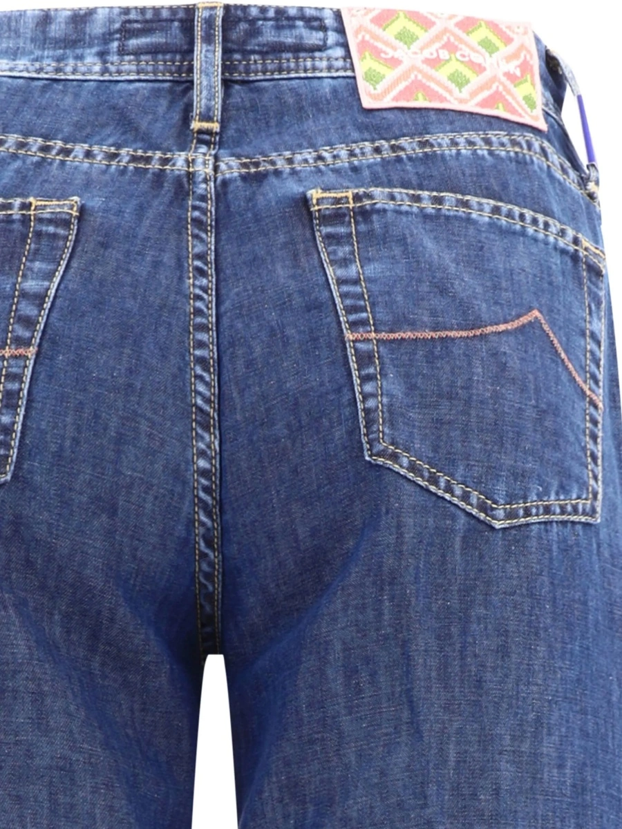 Blugi evazati Jacob Cohen albastri - Img 4