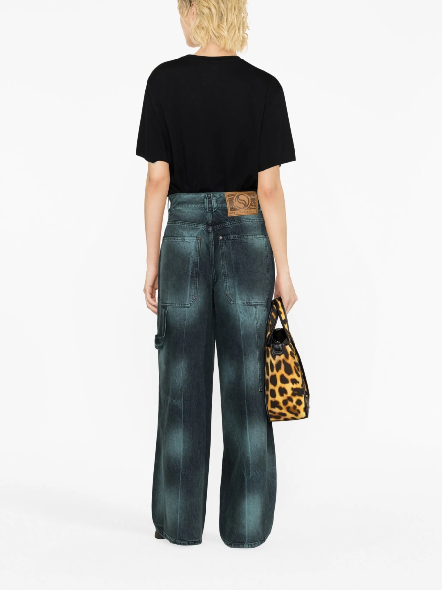 Blugi evazati Stella McCartney albastri - Img 3