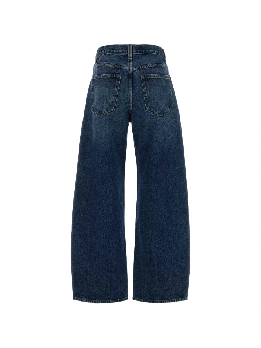 Blugi FRAME albastri din denim 'The Bow' - Img 3