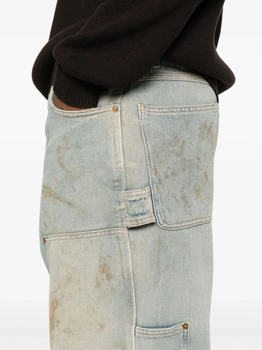 Blugi Golden Goose albastri din denim - Img 7
