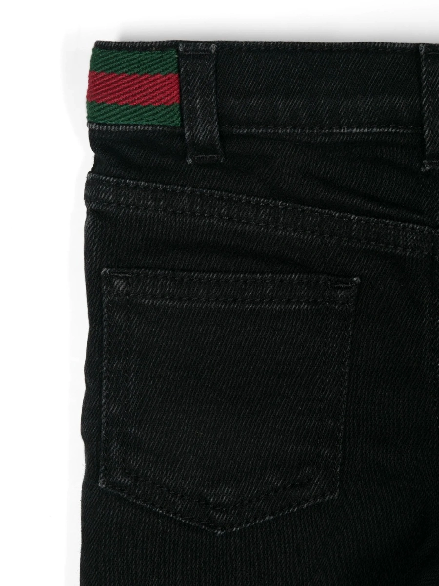 Blugi Gucci negri din bumbac si spandex/elastan - Img 3