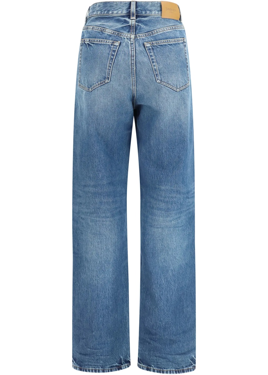Blugi High waisted wide leg Jeans in denim - Img 2