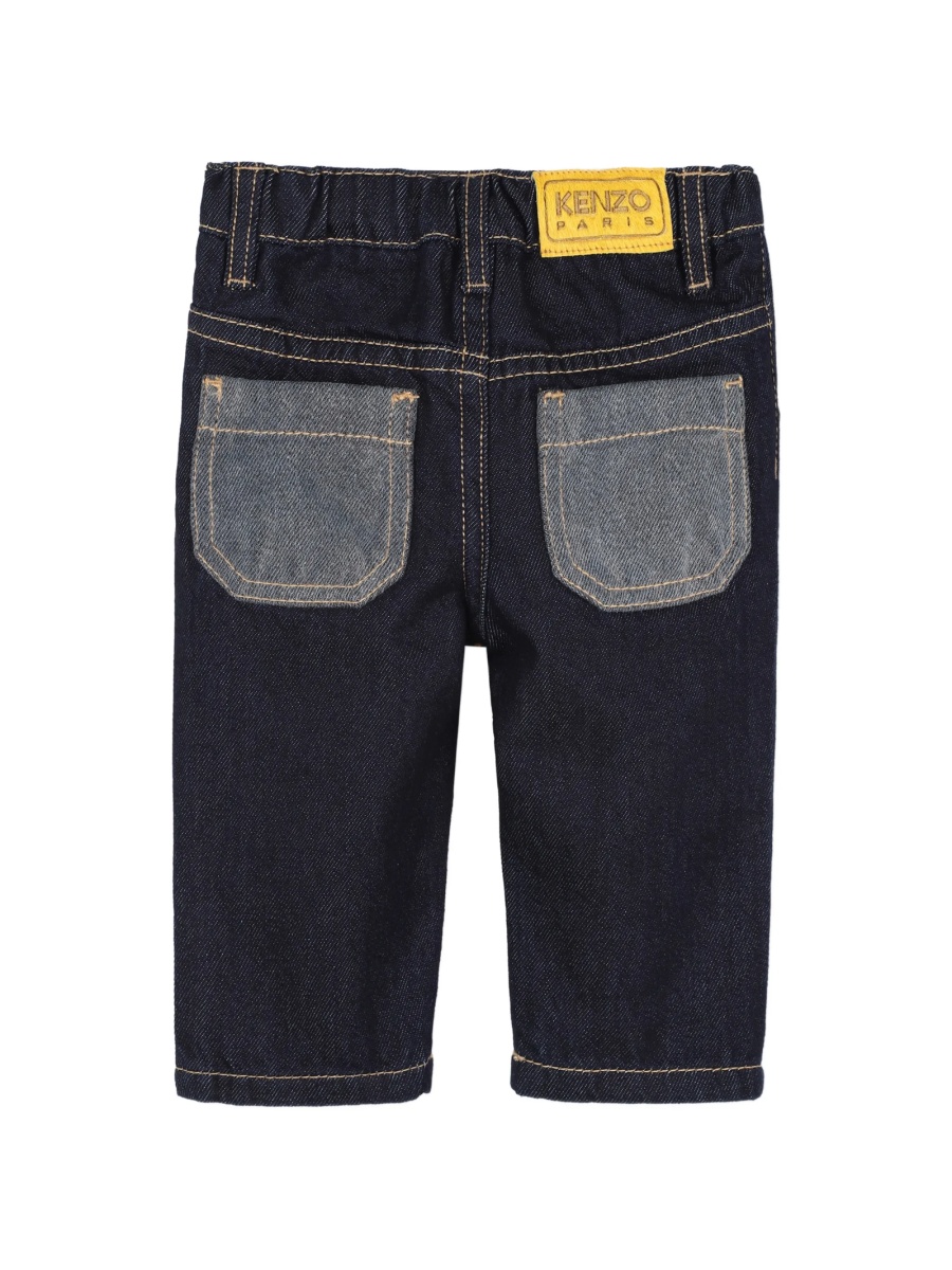 Blugi Kenzo albastri din bumbac - Img 2