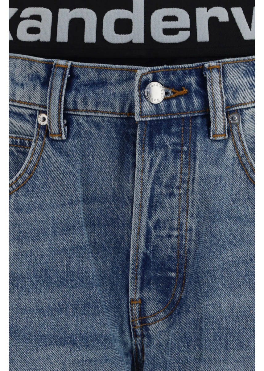 Blugi Layered belt logo-waist Jeans - Img 3