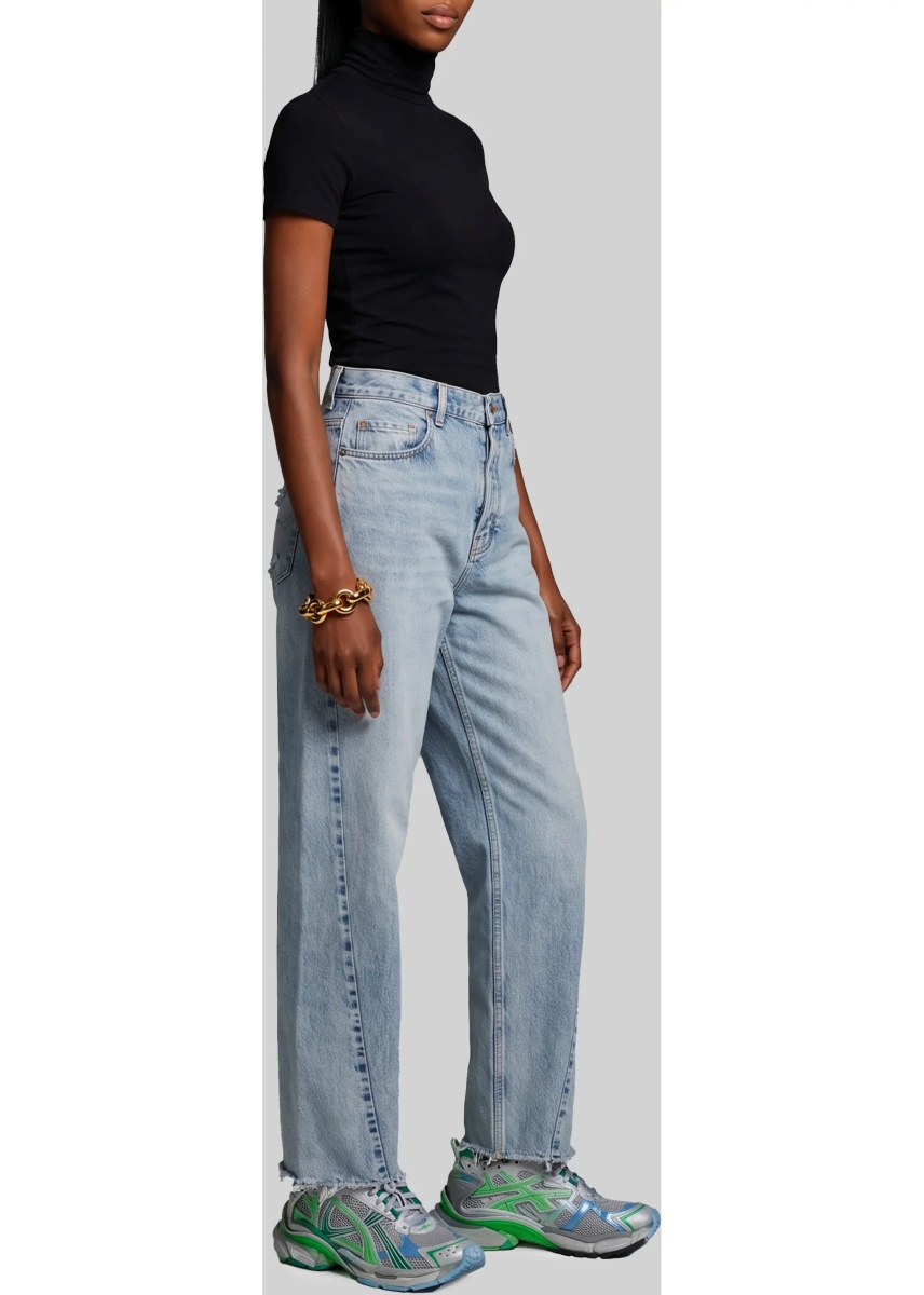 Blugi Light Faded Jeans With Twisted Seams - Img 2