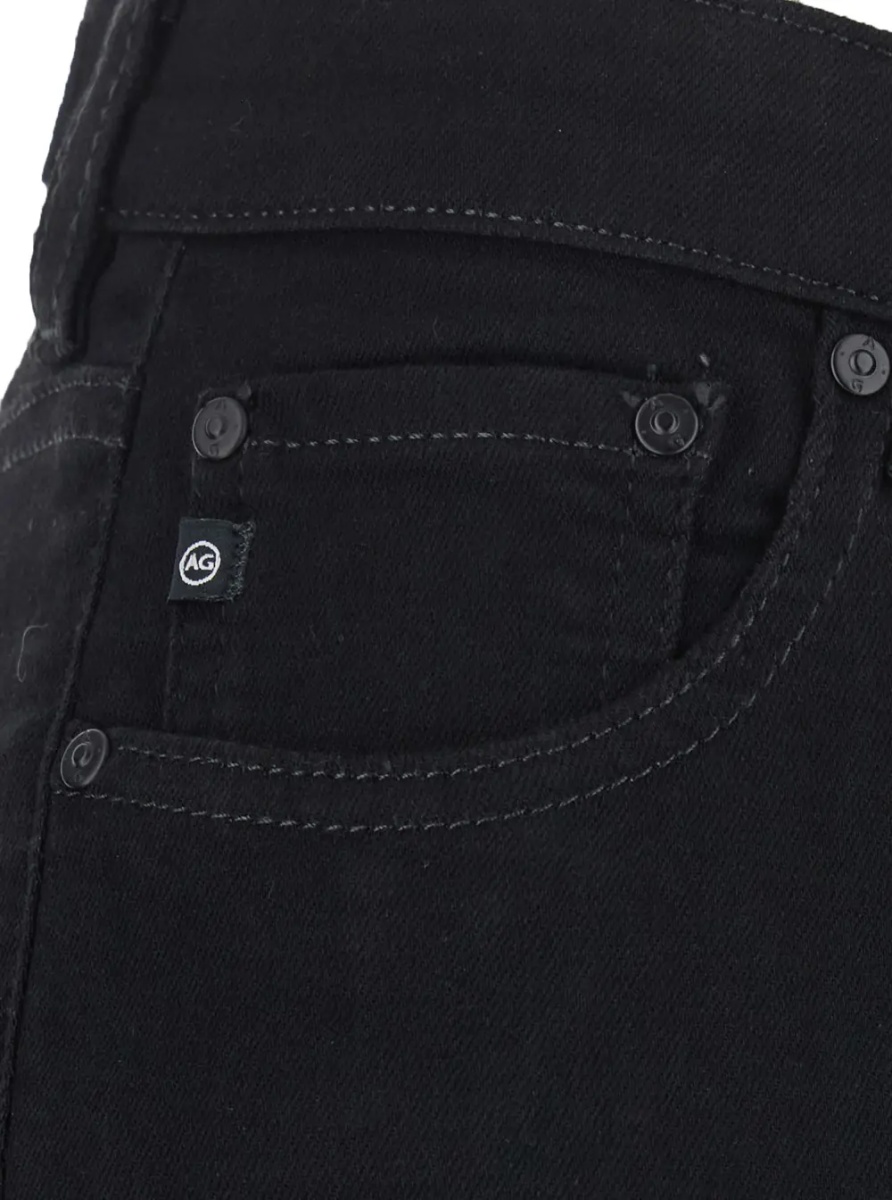 Blugi 'Mary' Black Jeans with flared leg and logo patch on the back in denim for women - Img 3