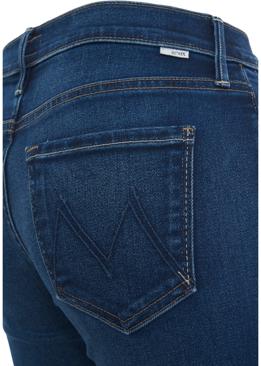 Blugi skinny MOTHER albastri din denim - Img 5
