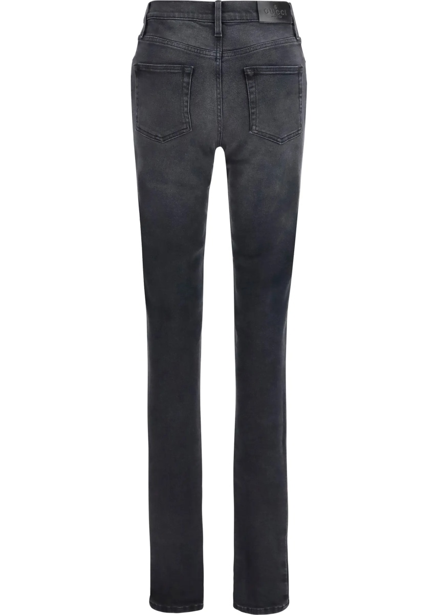 Blugi Skinny washed cotton denim Jeans - Img 2