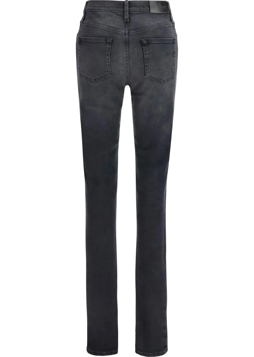 Blugi Skinny washed cotton denim Jeans - Img 2