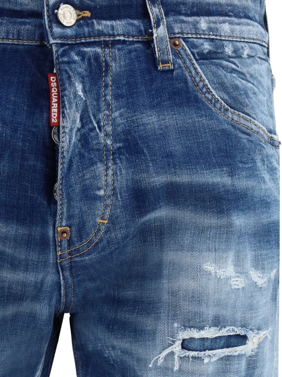 Blugi slim fit DSQUARED2 albastri - Img 3