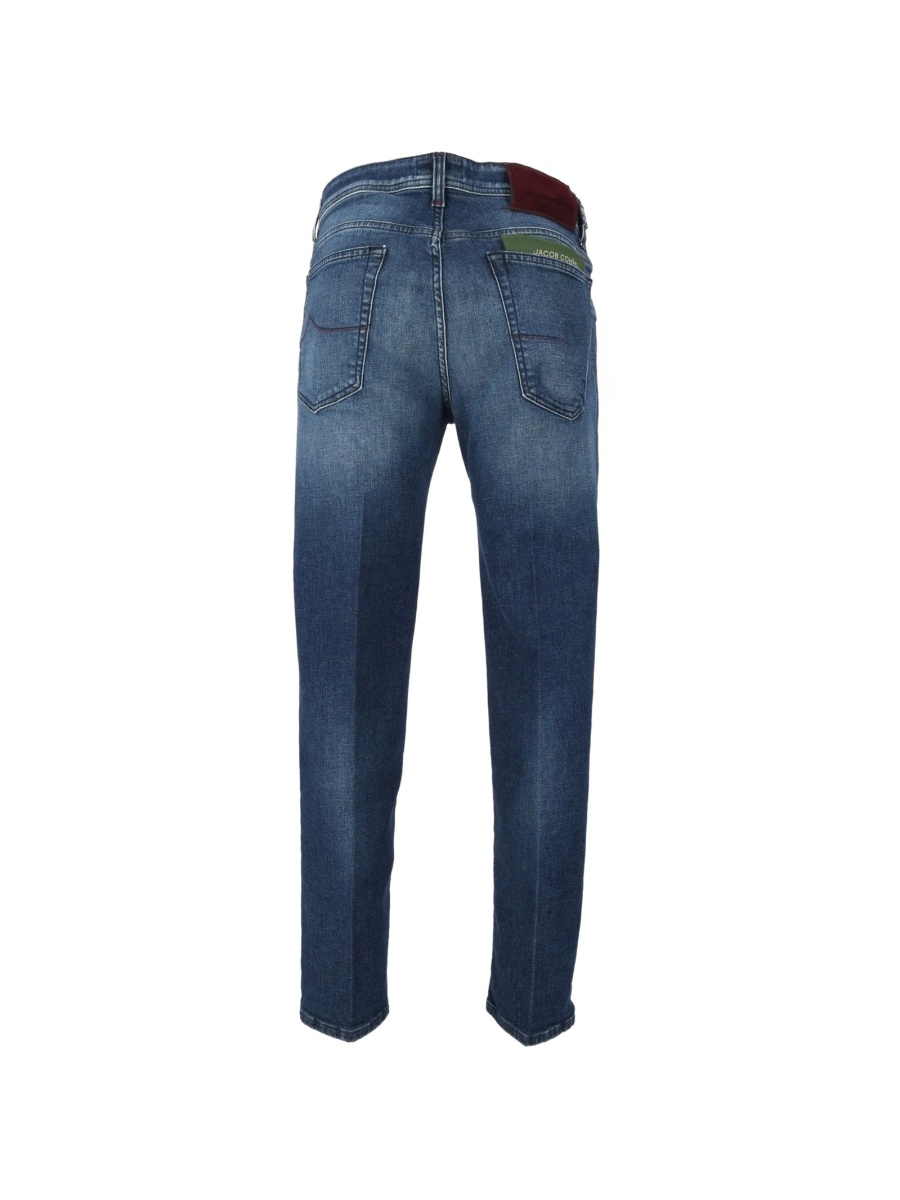 Blugi slim fit Jacob Cohen albastri - Img 2