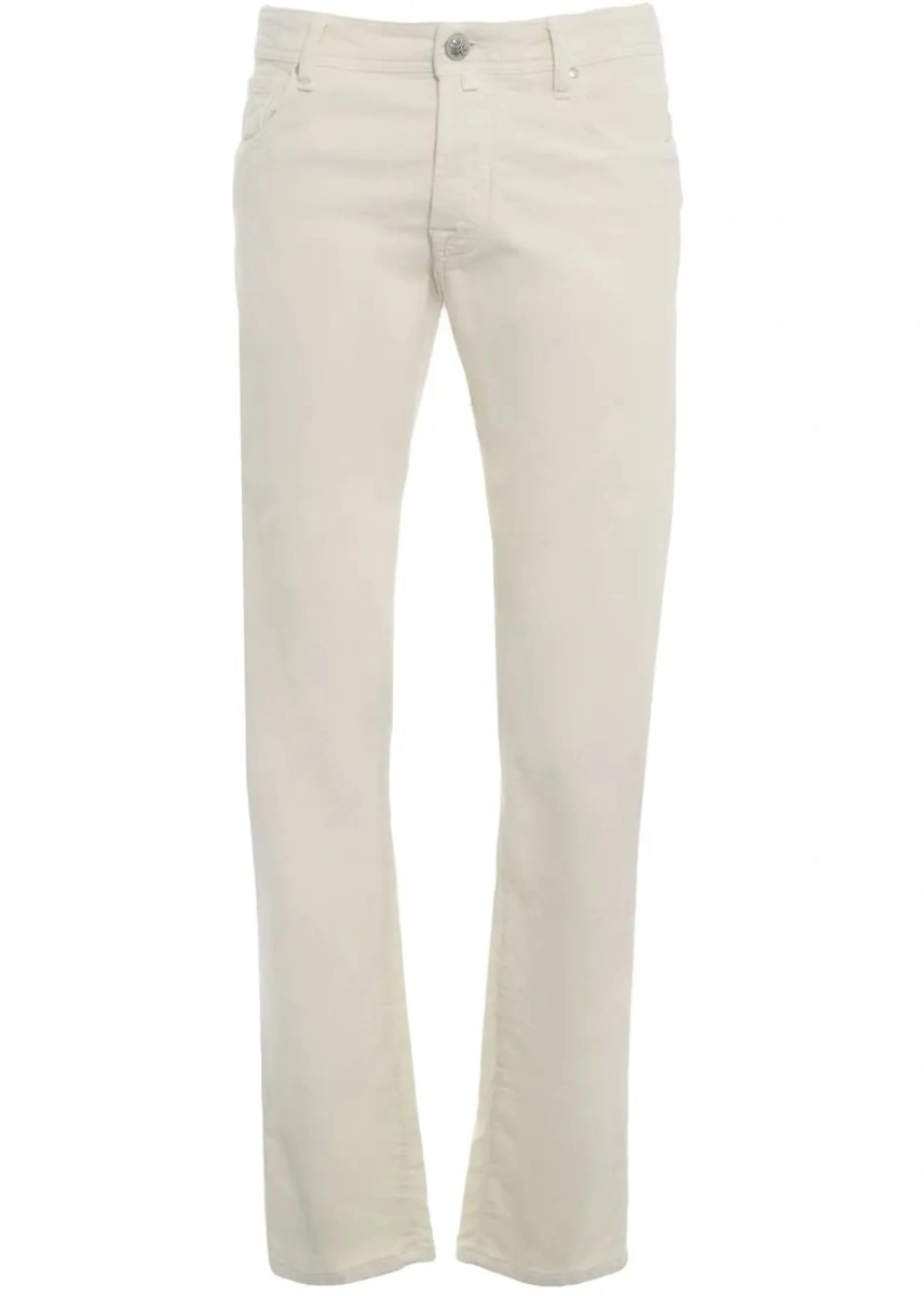 Blugi slim fit Jacob Cohen albi - Img 2