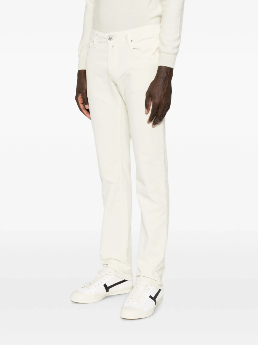 Blugi slim fit Jacob Cohen albi - Img 3