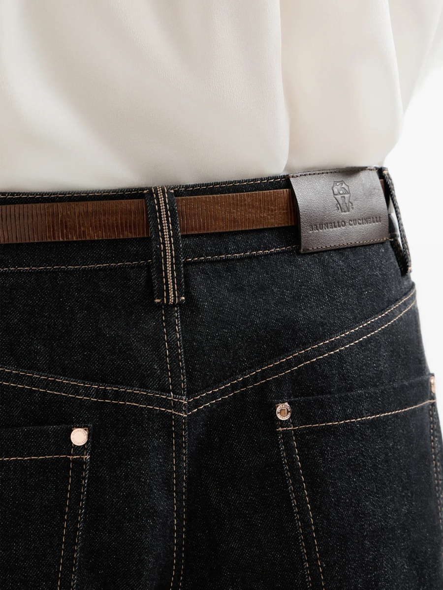 Blugi Straight-leg denim Jeans - Img 7
