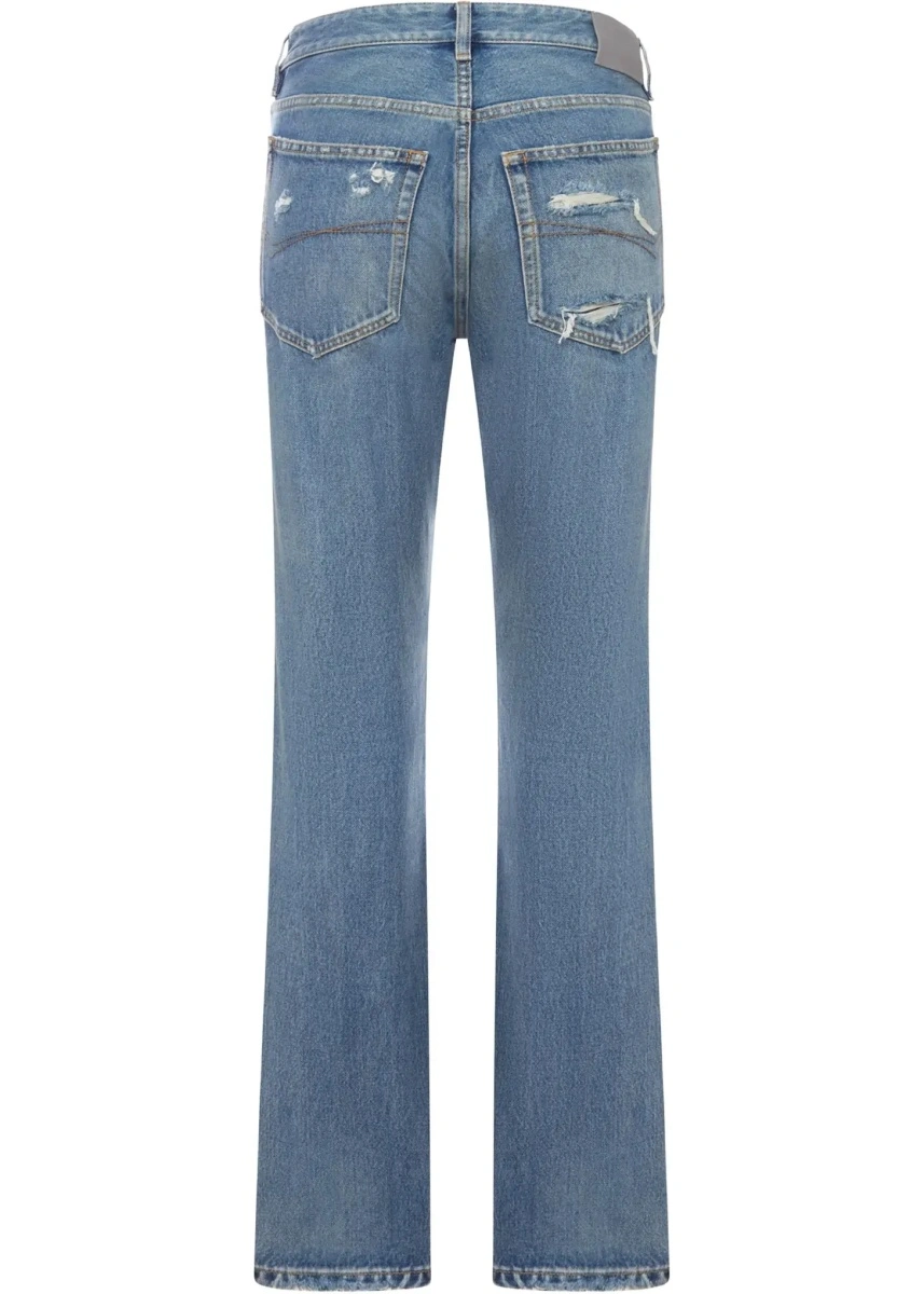 Blugi Straight-leg denim Jeans - Img 4