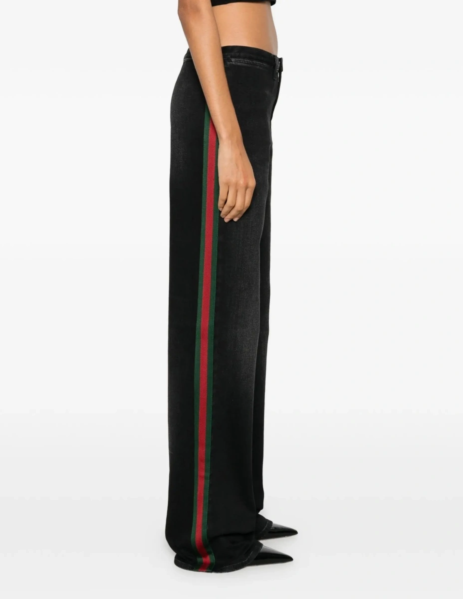 Blugi Stretch cotton Jeans with Web stripe - Img 5