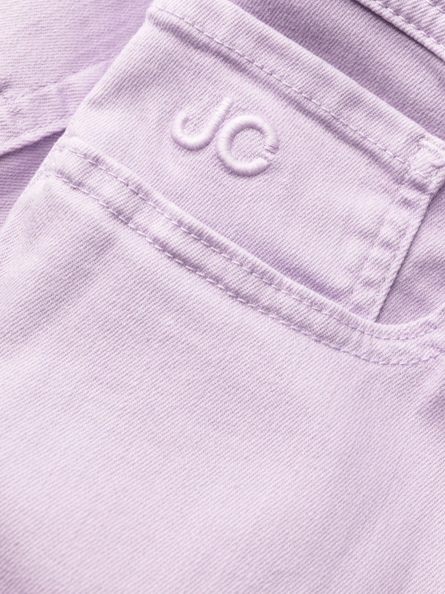 Blugi trei sferturi Jacob Cohen violet din bumbac si polyester - Img 5