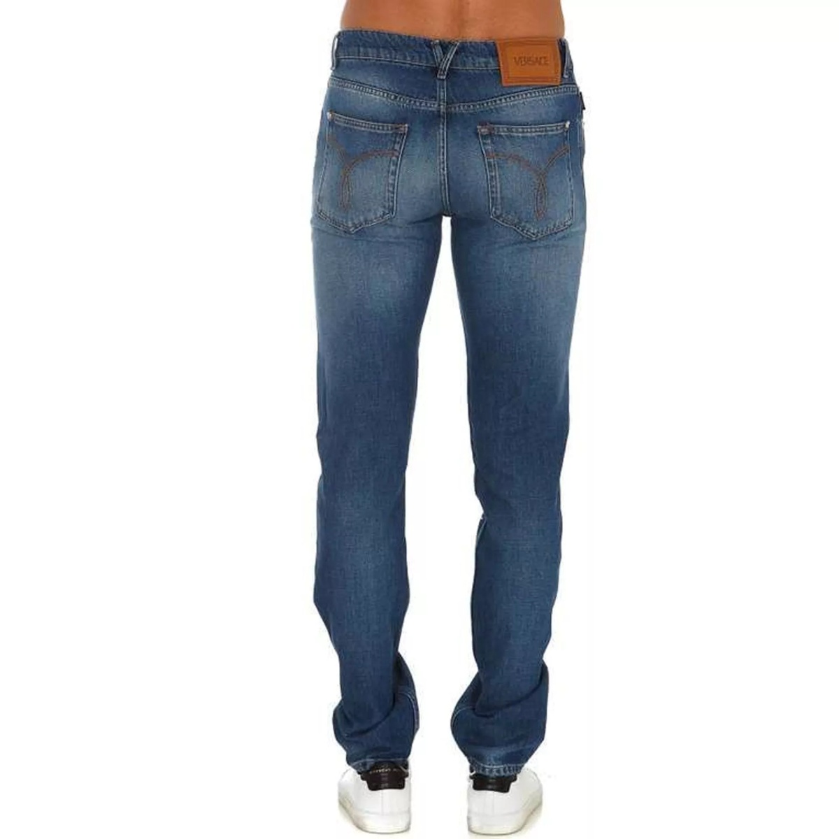 Blugi Versace Cotton Logo Denim Jeans - Img 3