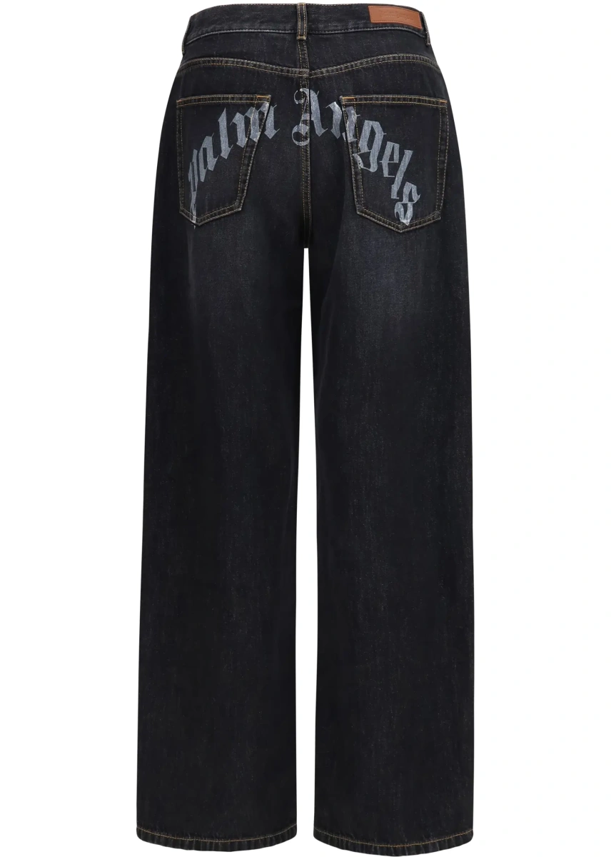 Blugi Wide-leg Jeans with back logo - Img 2