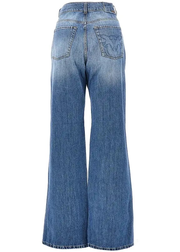 Blugi Wide leg jeans with fadings - Img 3