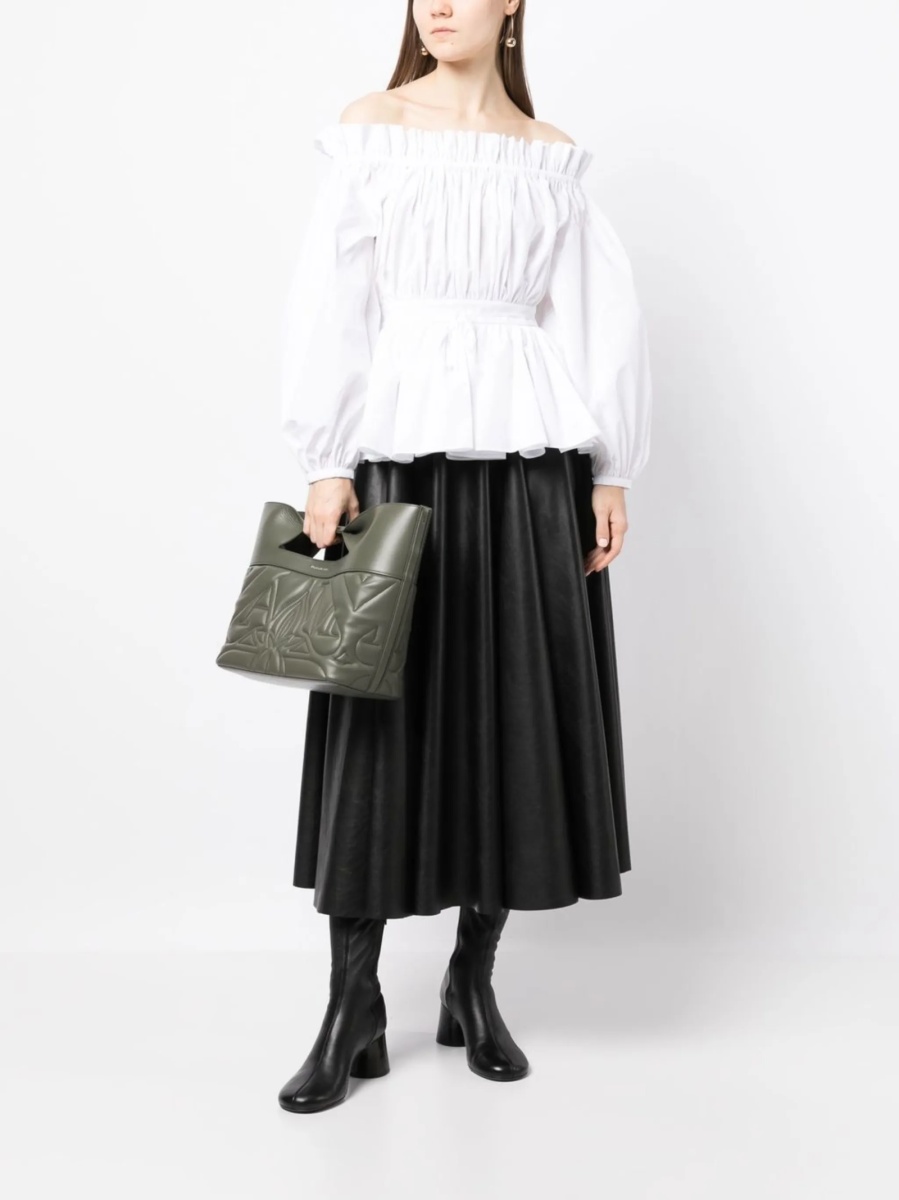 Bluza Alexander McQueen alba din bumbac - Img 2