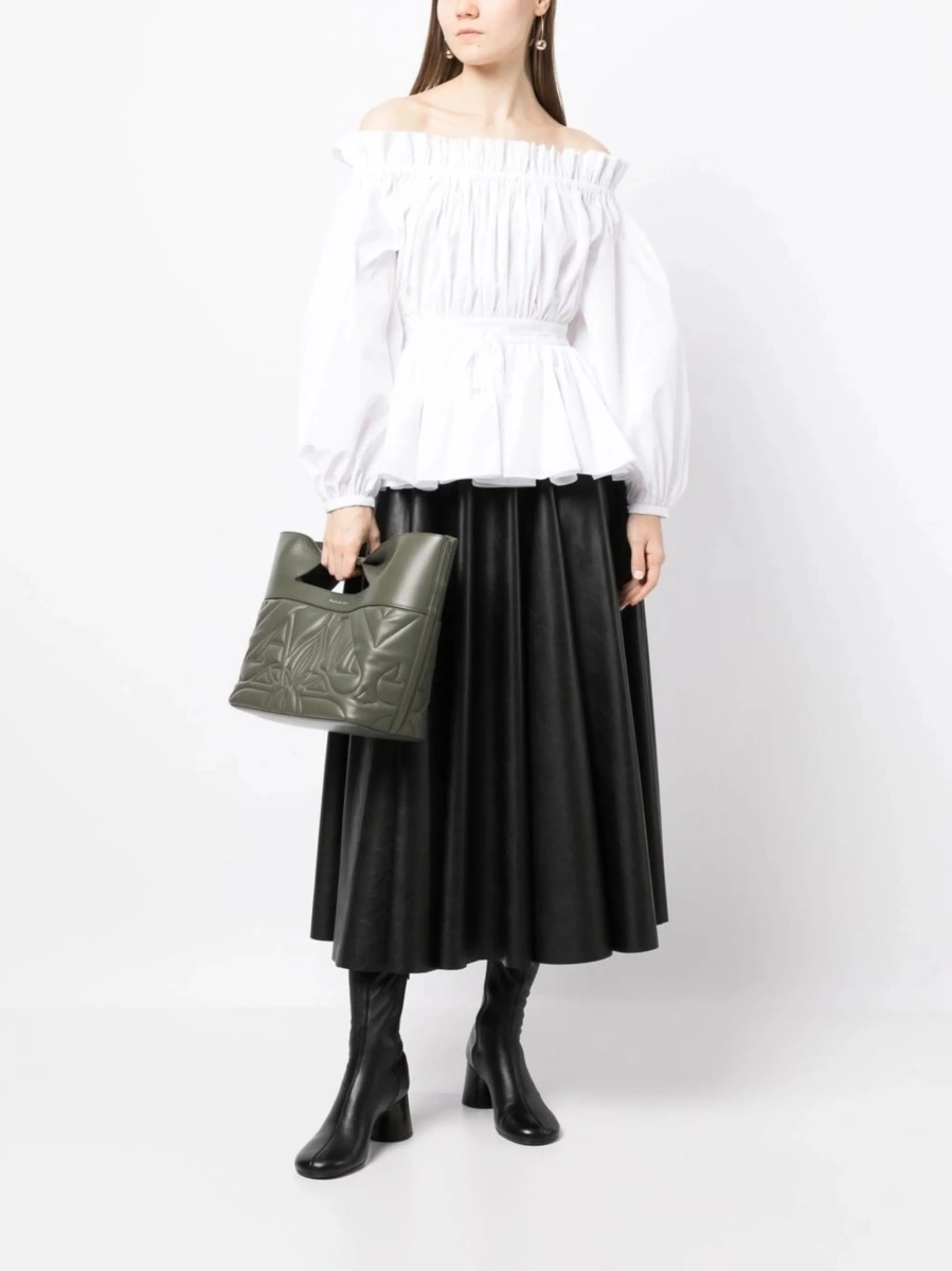 Bluza Alexander McQueen alba din bumbac - Img 2