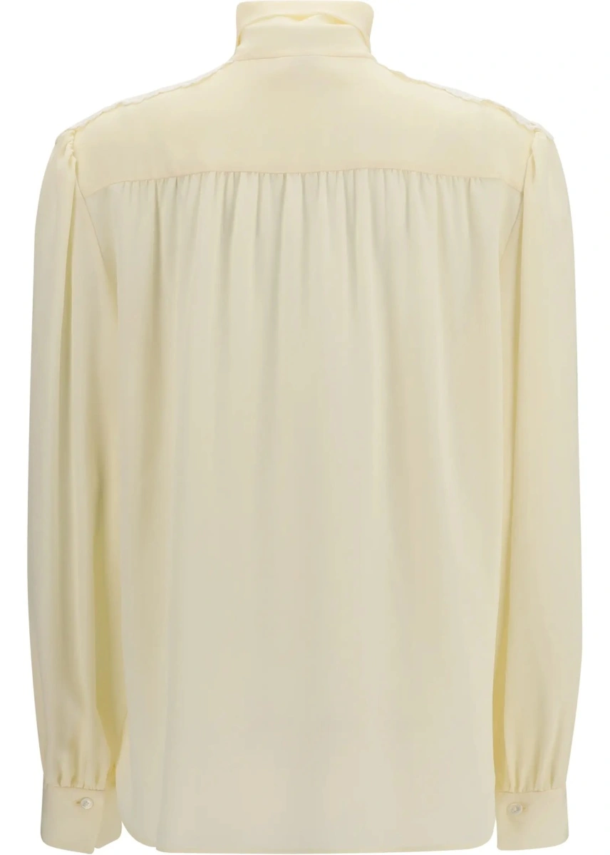 Bluza Bow Blouse with embroidered shoulders - Img 2