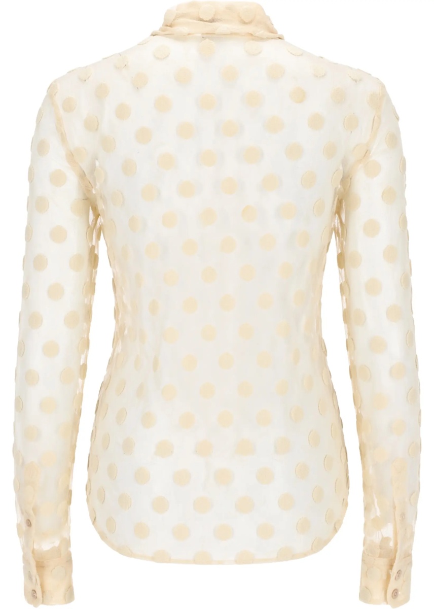 Bluza Camicia In Mesh A Pois - Img 2