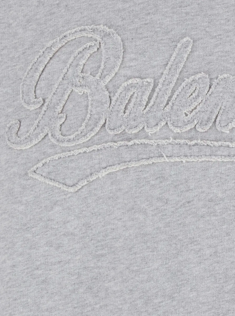 Bluza de trening Balenciaga gri din bumbac - Img 3