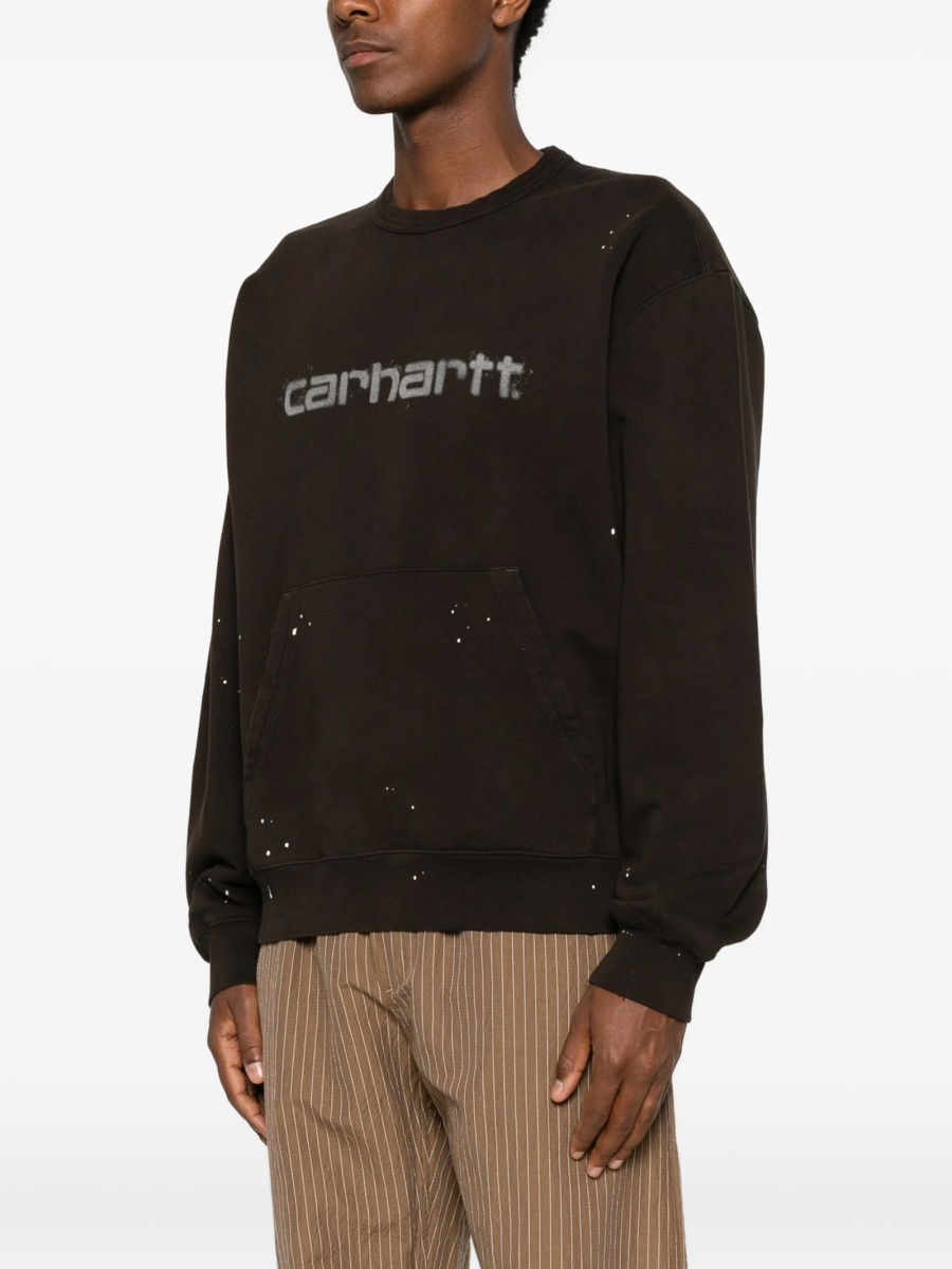 Bluza de trening Carhartt maro din bumbac - Img 3