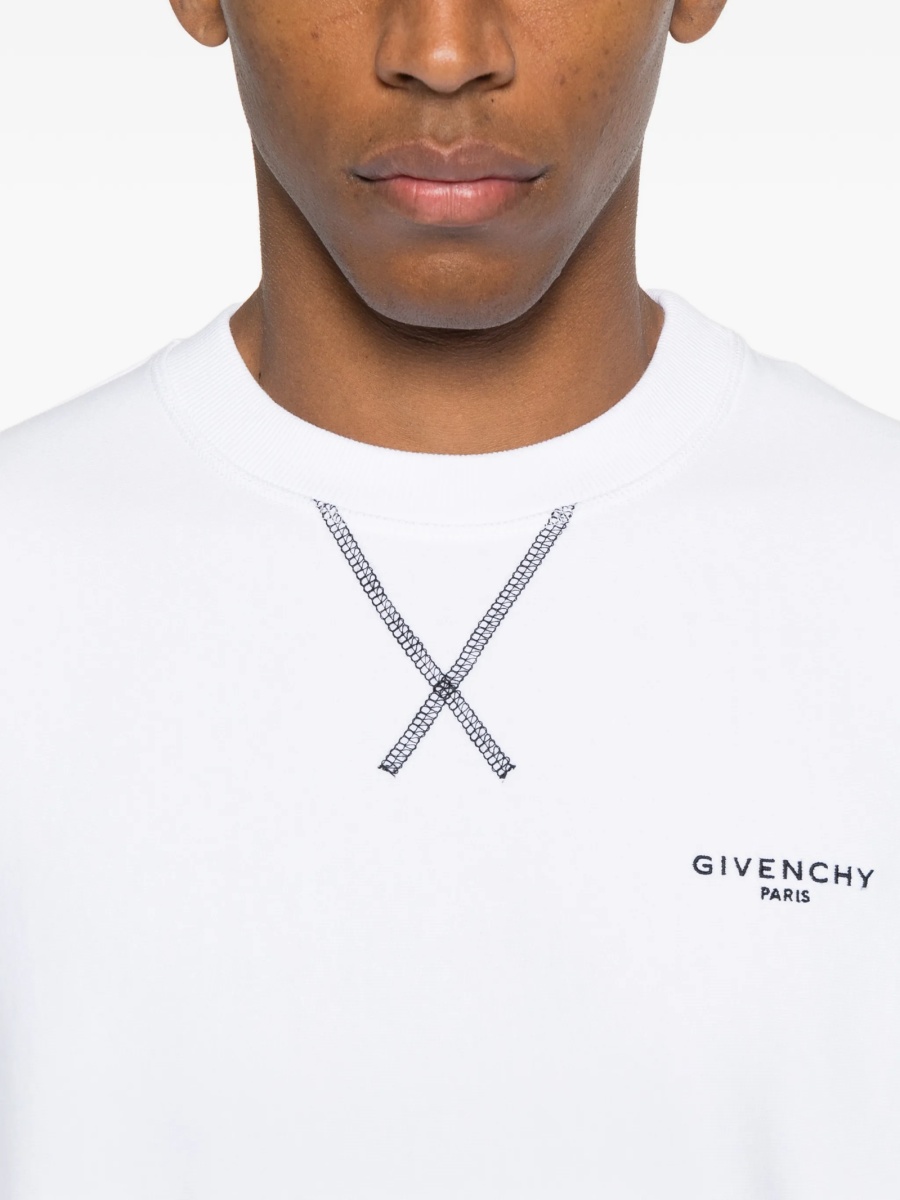 Bluza de trening Givenchy alba din bumbac - Img 5