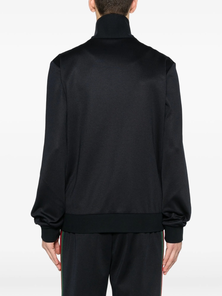 Bluza de trening Gucci albastra din bumbac si polyester - Img 4