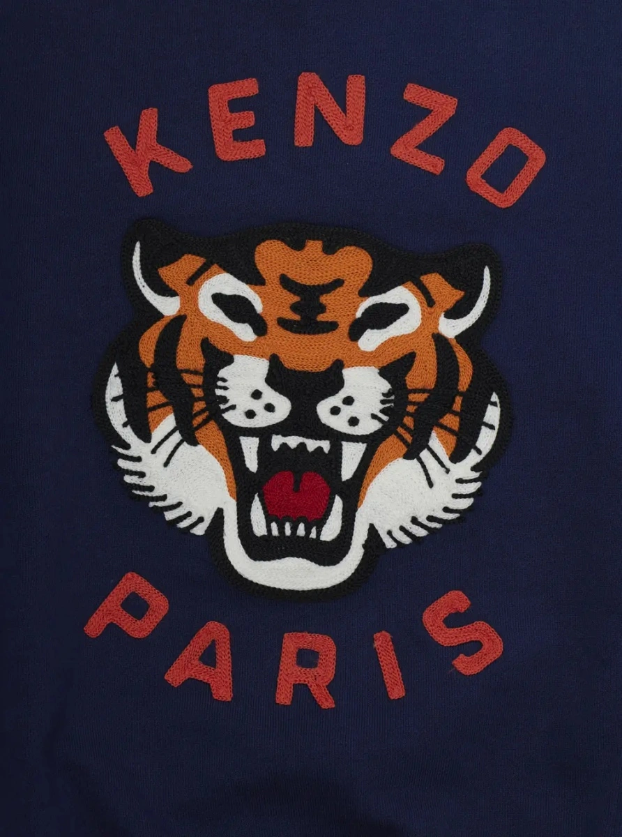 Bluza de trening Kenzo albastra din bumbac - Img 3