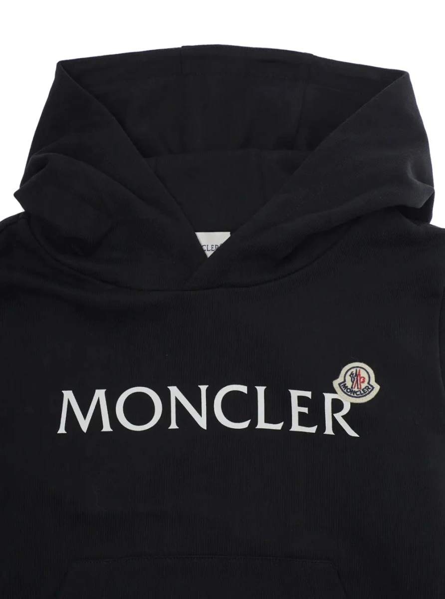 Bluza de trening Moncler neagra din bumbac - Img 3