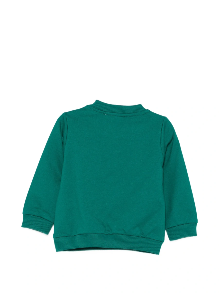 Bluza de trening Moschino verde din bumbac - Img 2