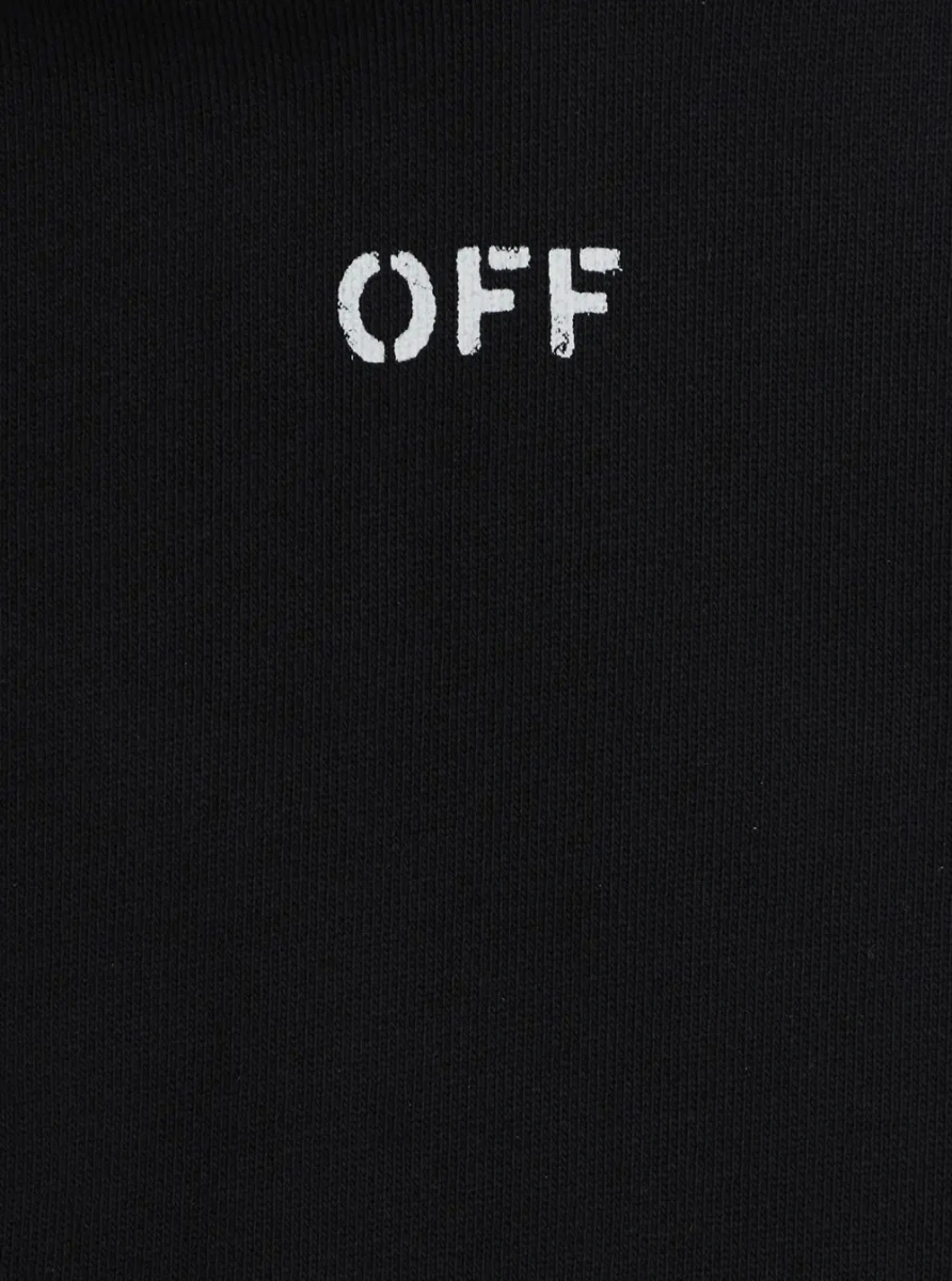 Bluza de trening Off-White neagra din bumbac - Img 3