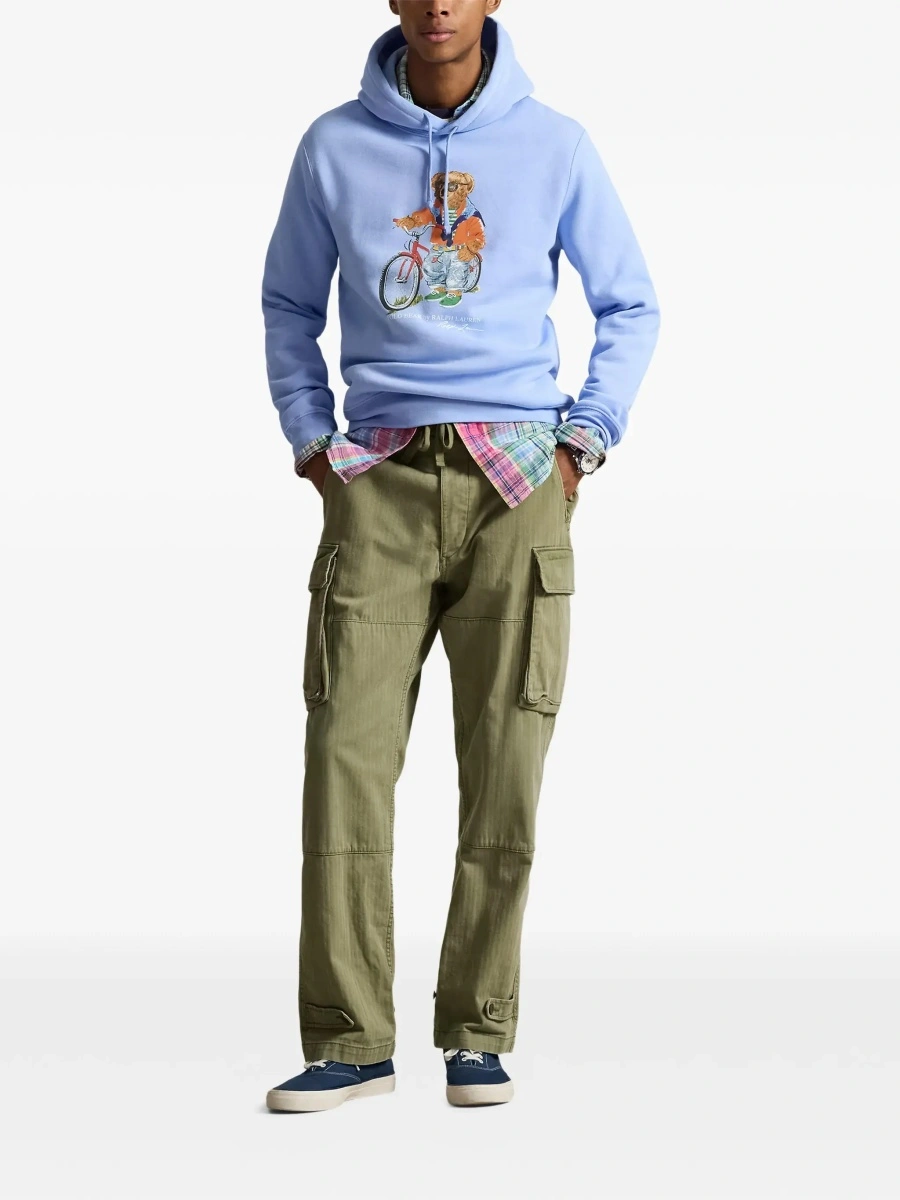 Bluza de trening Ralph Lauren albastra din bumbac - Img 4