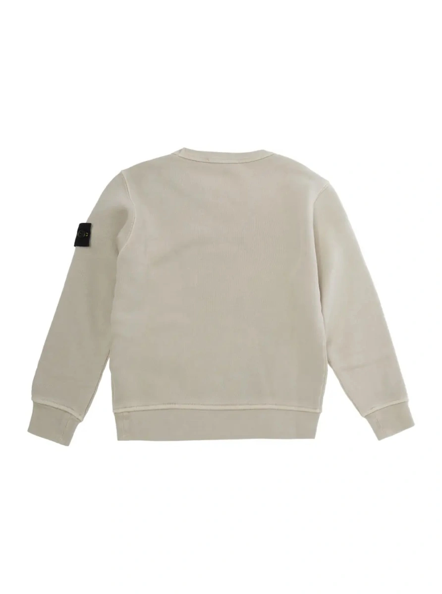 Bluza de trening Stone Island bej din bumbac - Img 2