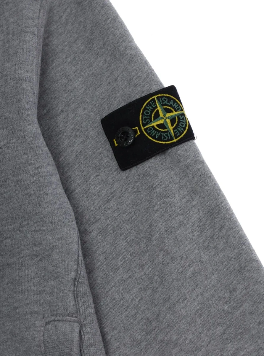 Bluza de trening Stone Island gri din bumbac - Img 3