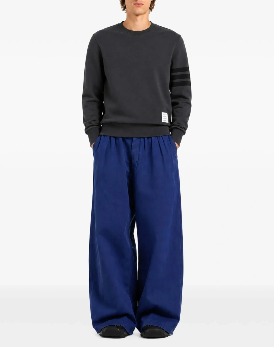 Bluza de trening Thom Browne gri din bumbac - Img 4