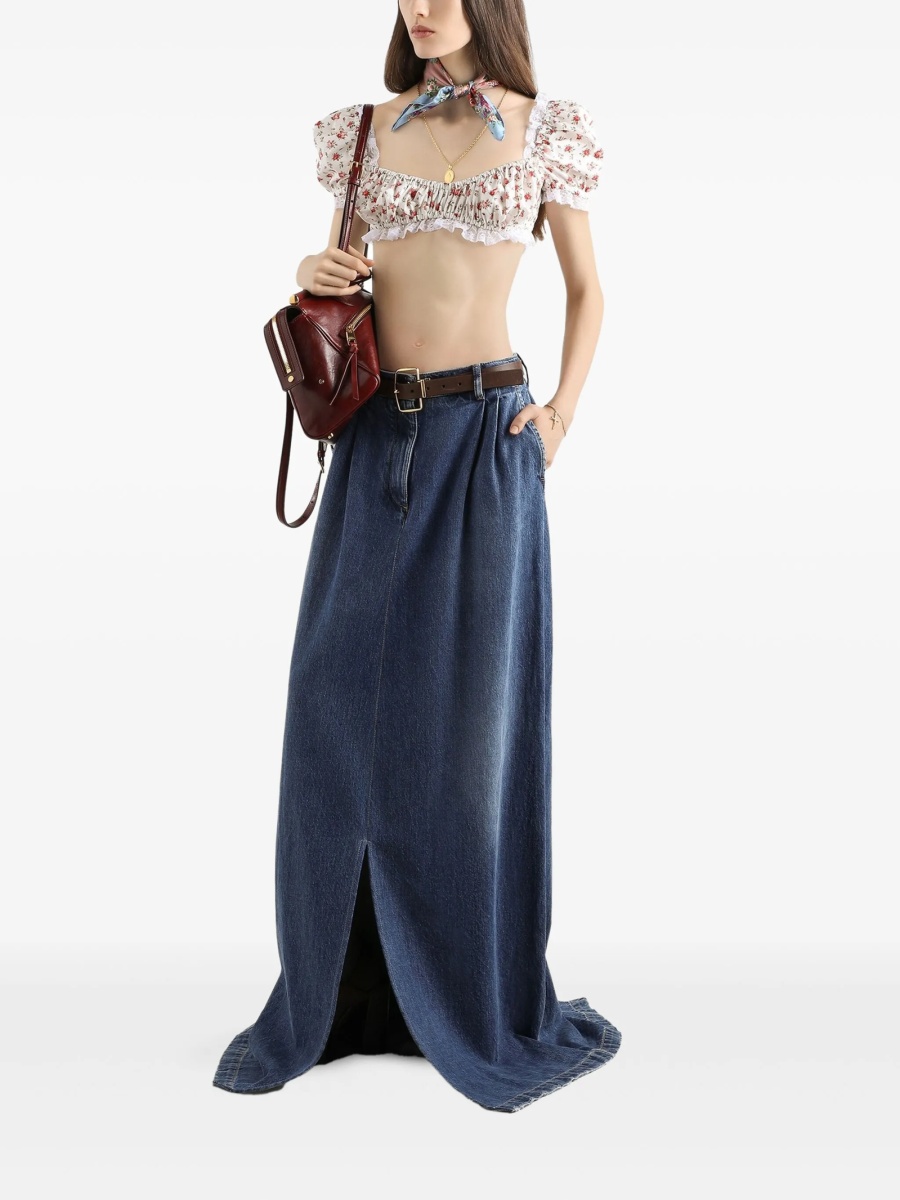 Bluza Dolce &amp; Gabbana alba din bumbac si poliamida - Img 2