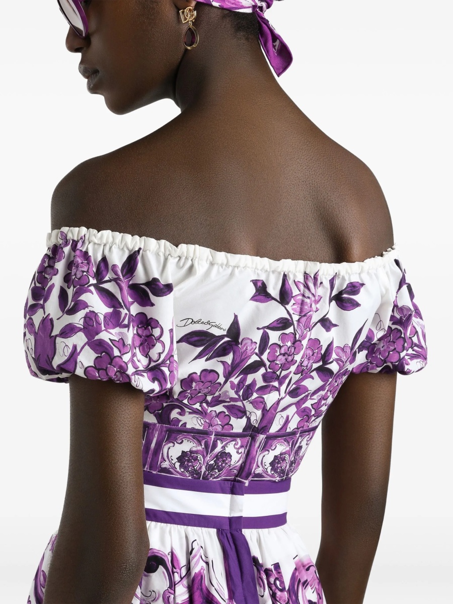 Bluza Dolce &amp; Gabbana Majolica alba - Img 5