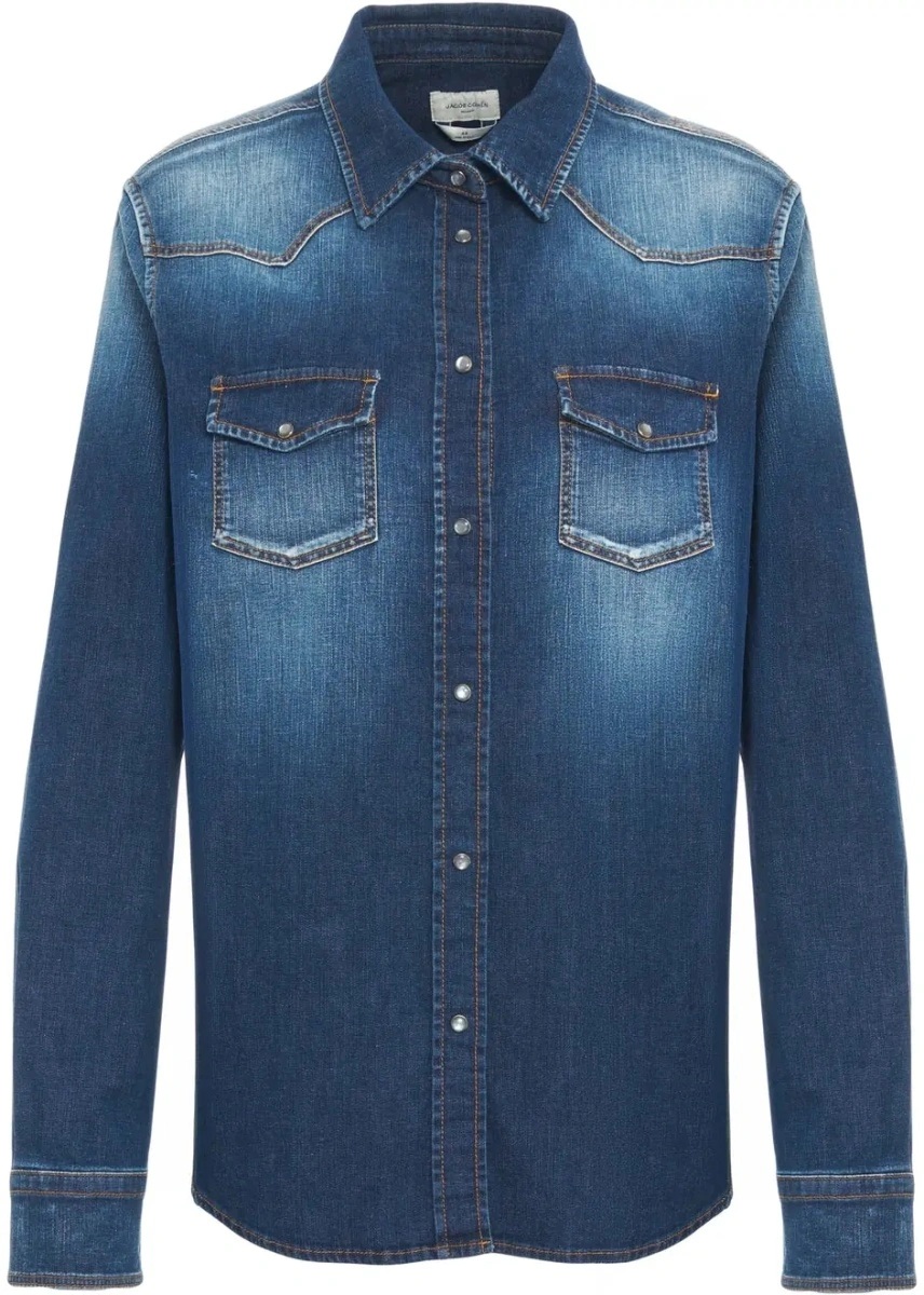 Bluza eleganta Jacob Cohen albastra - Img 2