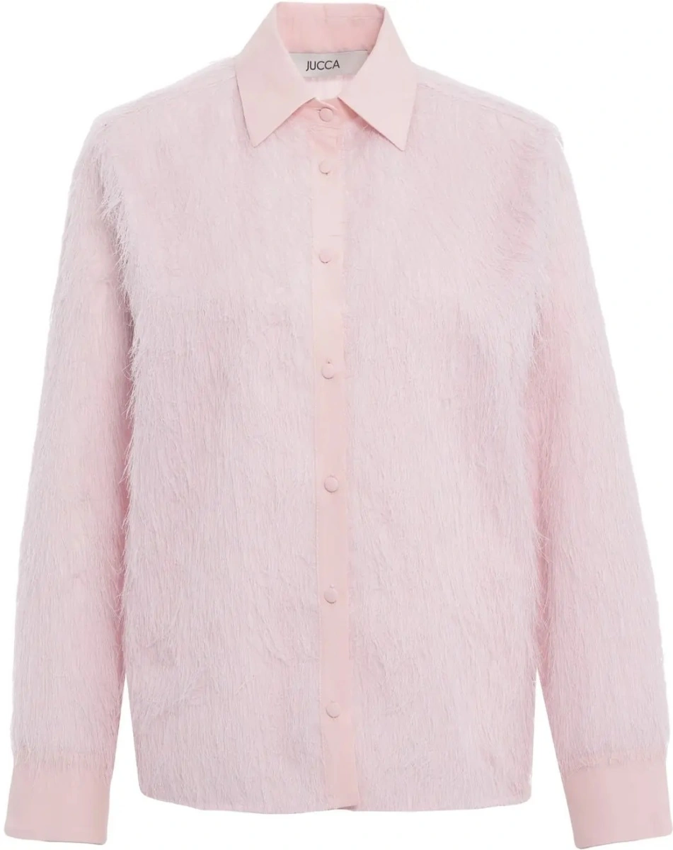 Bluza Jucca roz cu franjuri - Img 2