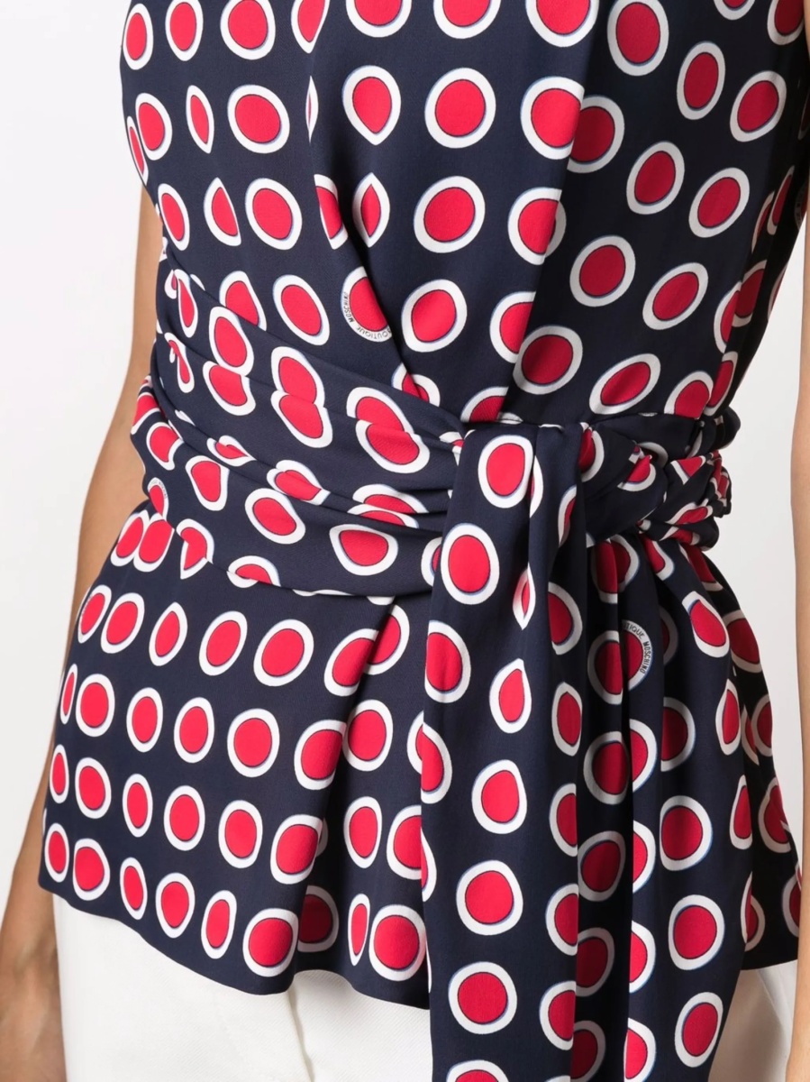 Bluza LOVE Moschino albastra din vascoza - Img 5