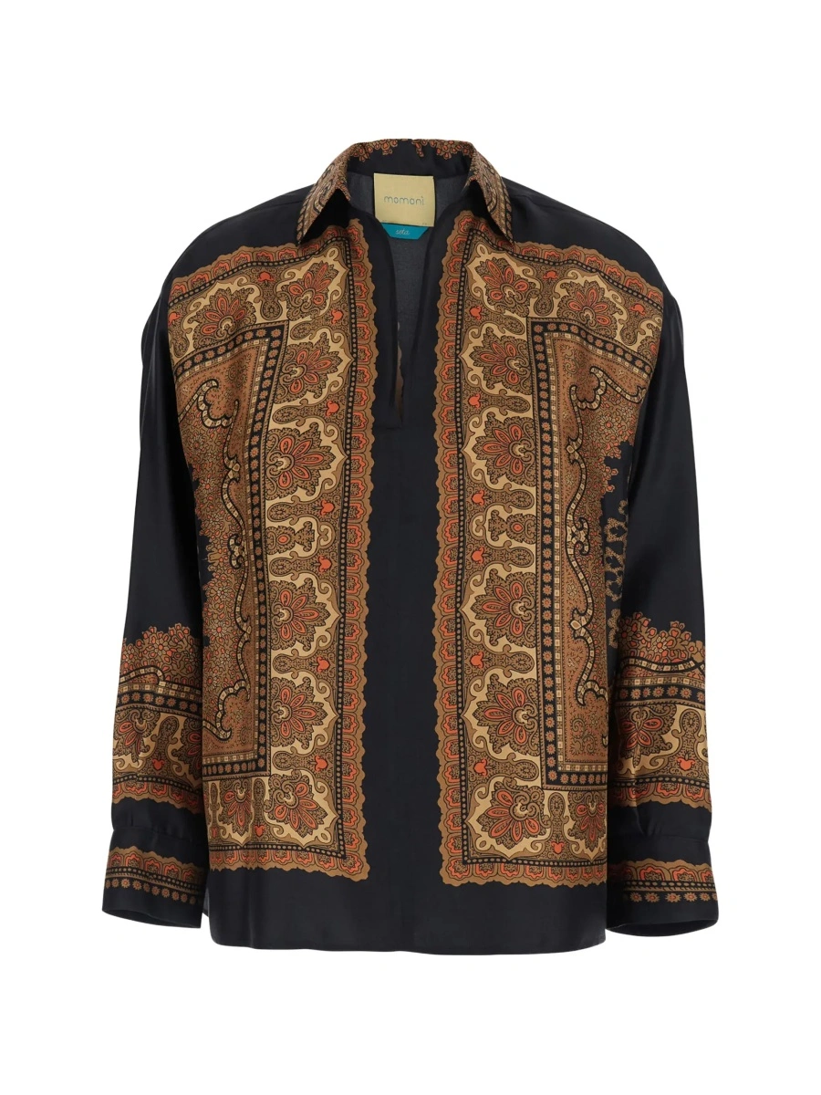 Bluza MOMONÌ neagra din matase - Img 6