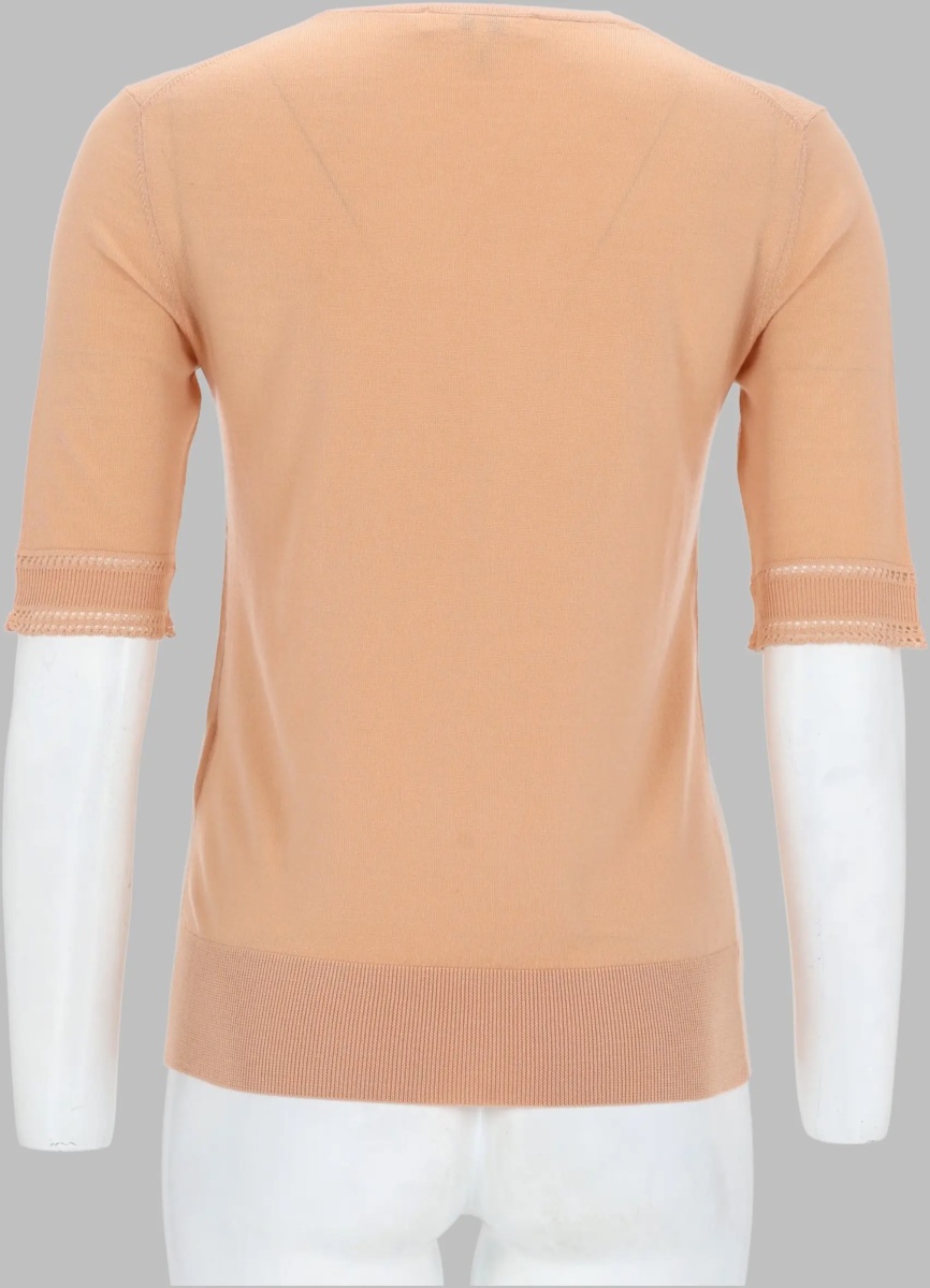 Bluza Pullover A Maniche Corte In Maglia Di Lana - Img 2