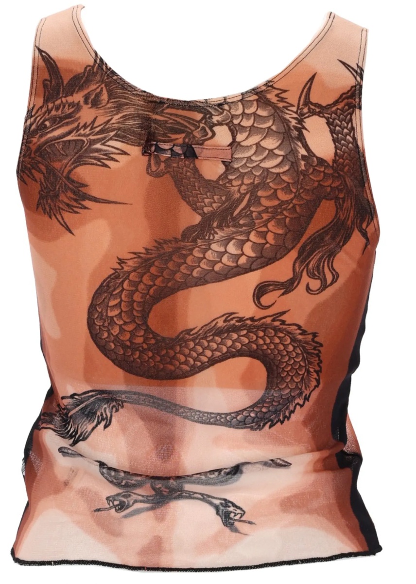 Bluza "Safe Sex Tatoo" Print Top - Img 2